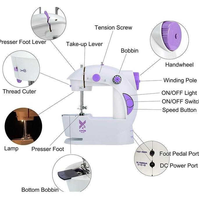 OBRAL PAKET MURAH MERIAH 3IN1 FREE MEJA DAN JARUM 1 PACK MESIN JAHIT MINI PORTABLE 202