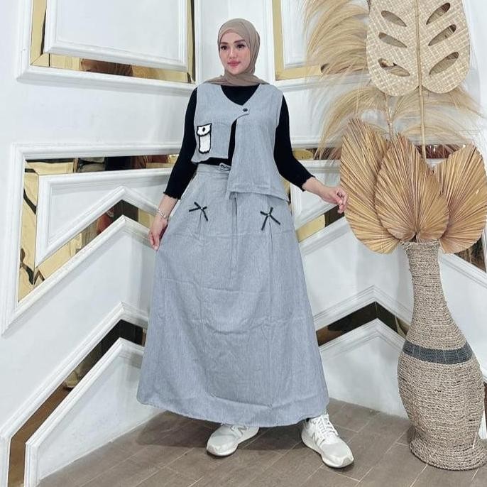 Kamari One Set Rompi Katun Fashion Muslim Wanita Kekinian