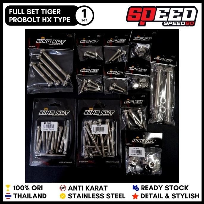 New Probolt Baut Full Set Mesin Honda Tiger Stainless King Nut Thailand
