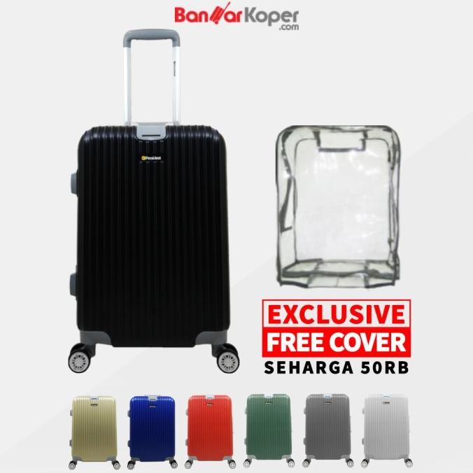 JUAL Koper President Original HardCase Kabin Size 20 Inch TSA 5284 Black