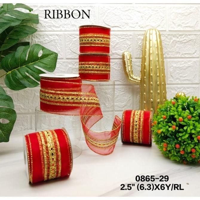 

Sale! Pita Rol Dekorasi Aksesoris Natal 0903-01(Yc-01) Ribbon