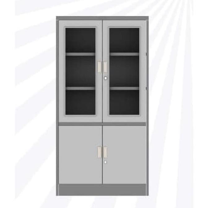 

Lemari Arsip Besi Pintu 1/2 Kaca 1/2 Panel Top / Datascript / Cbhtn