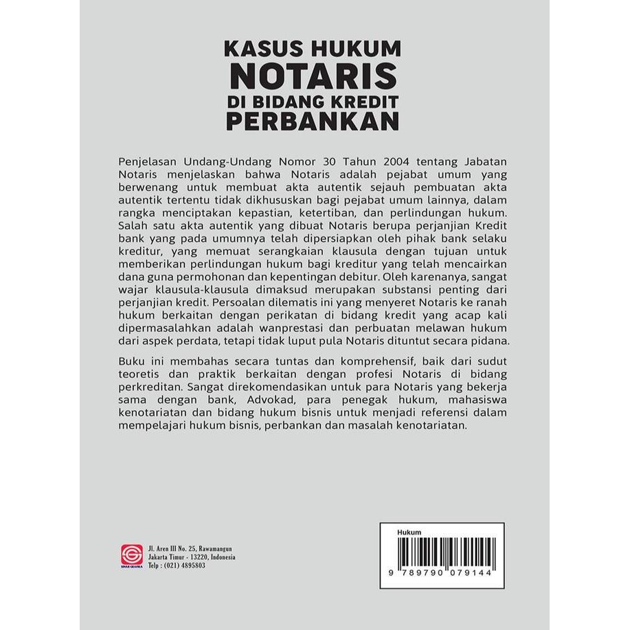 

Terlaris Buku Kasus Hukum Notaris Di Bidang Kredit Perbankan [Original] Ready Stok