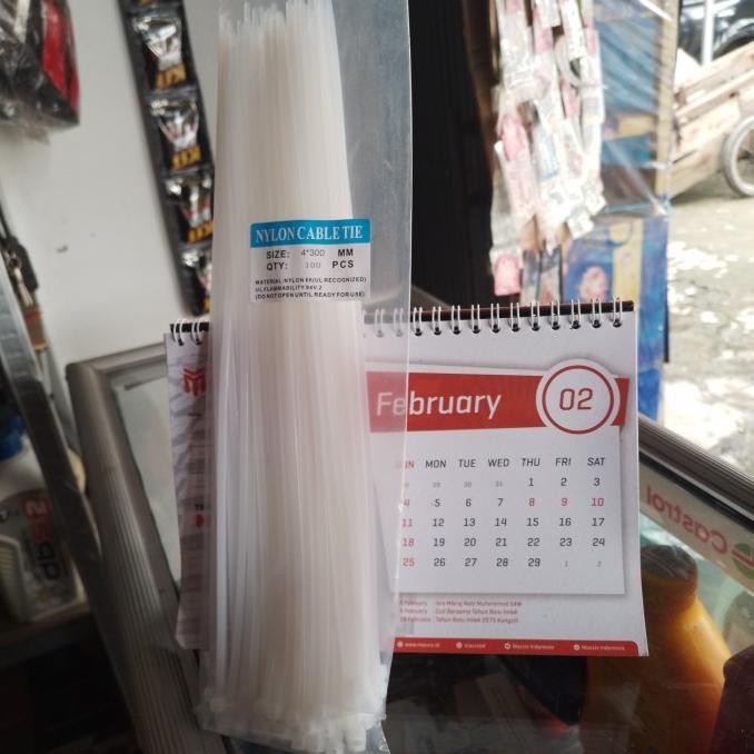 

langsung order saja] kabel cable ties ikat serut 4*300mm klip