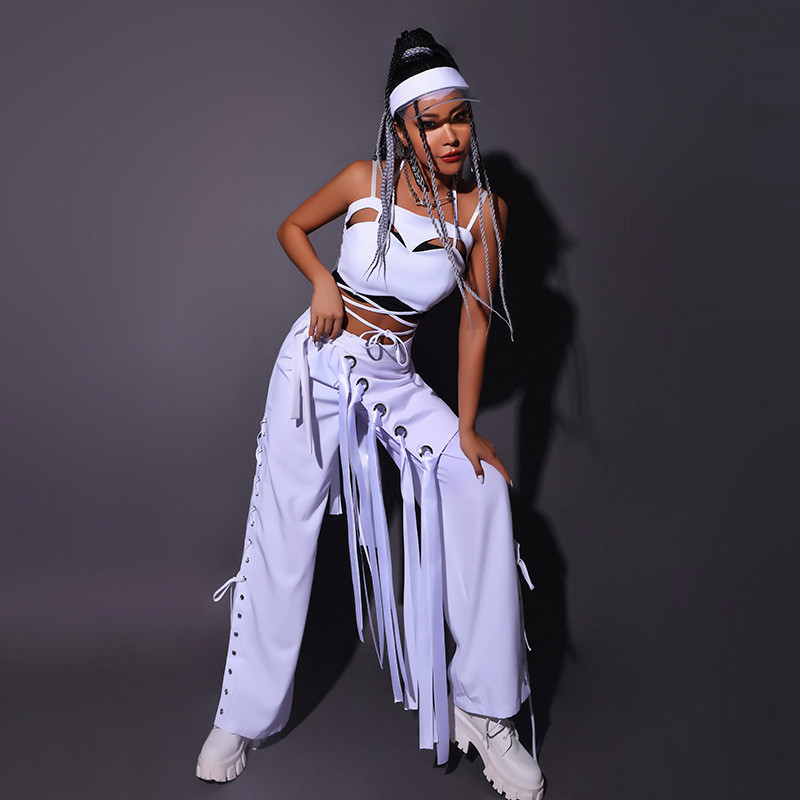 Miseerpin Girl Group Performance Costume Jazz Top Street Dance Set Dance Clothes Jazz Dance Costume 