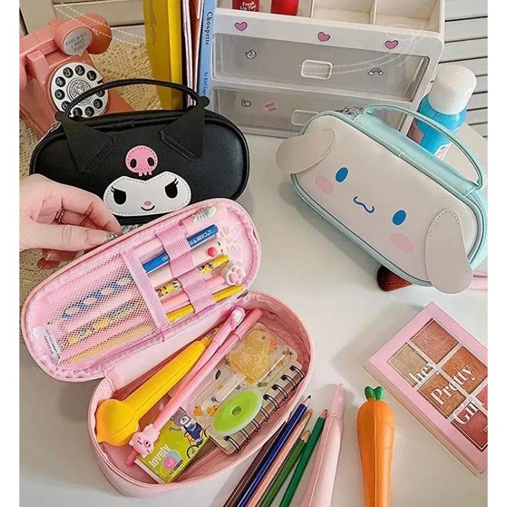 

+%+%+%] Tempat pen pensil sanrio cinnamoroll kuromi melody pencil case handle