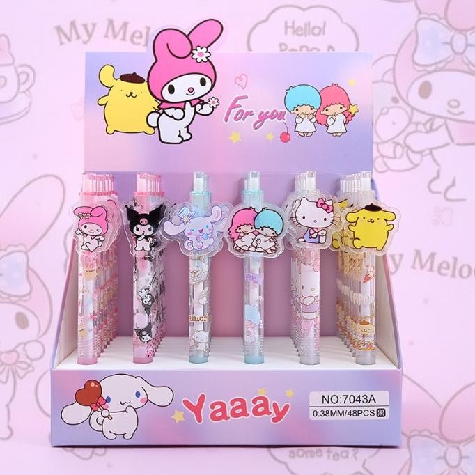 

Silahkan Order] Bolpen gel sanrio mekanik / pulpen kuromi cinnamoroll melody pompurin