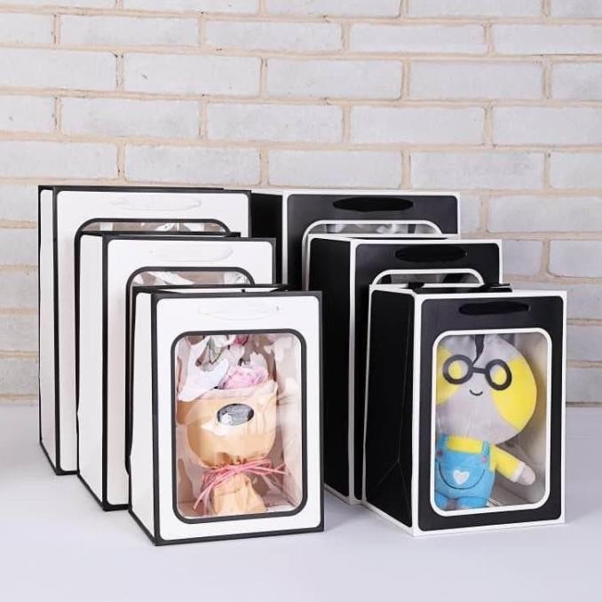 

favorit] Paper Bag / Kantong Belanja / Tas Kertas / Shopping Bag Window uk M