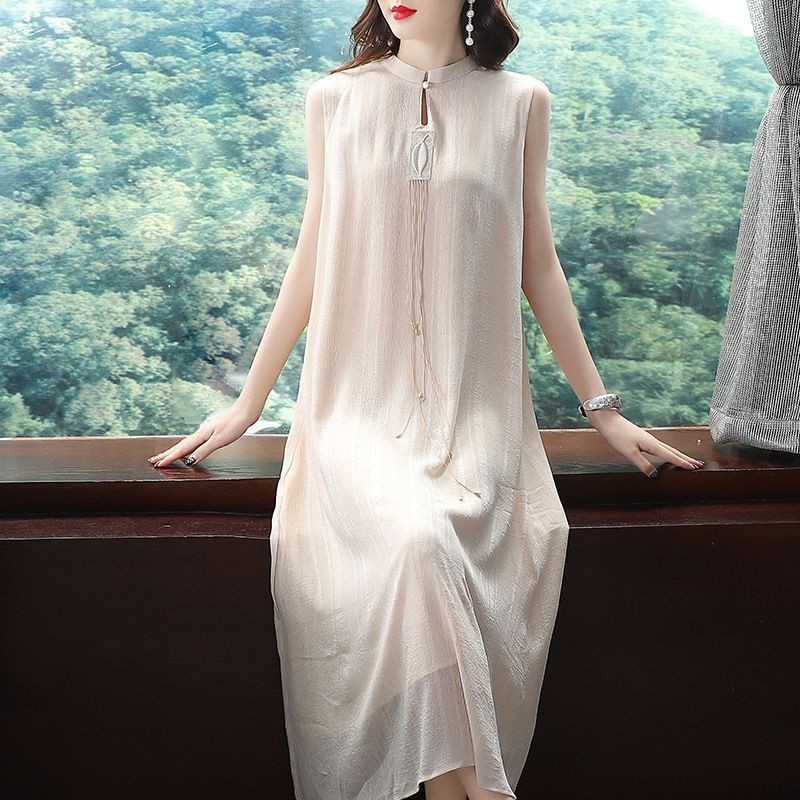Hanfu Long Dress Retro Style Improved Cheongsam Dress for Women