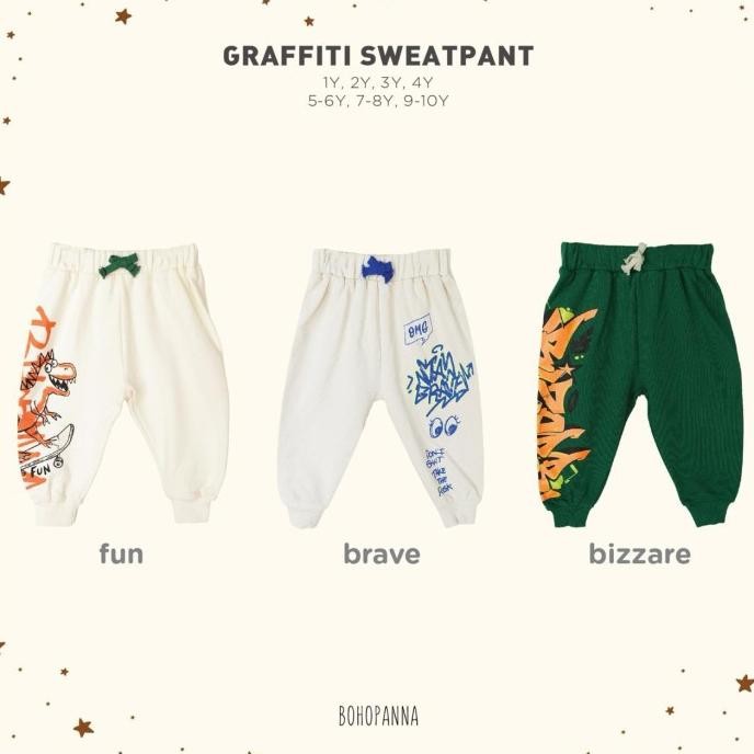 Grosir Bohopanna Graffiti Sweatpant - Celana Panjang Anak