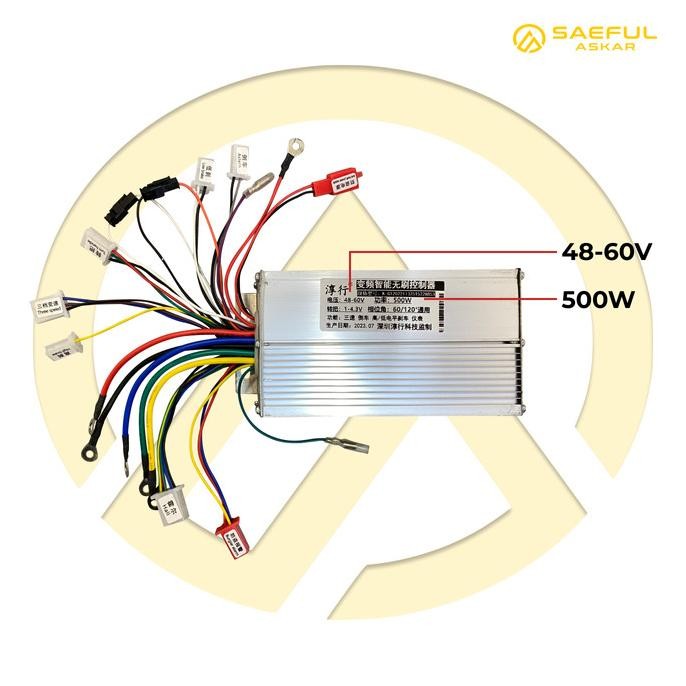 Murah Controller Bldc Remote Multi 36V/48V 500W-Sparepart Sepeda Listrik