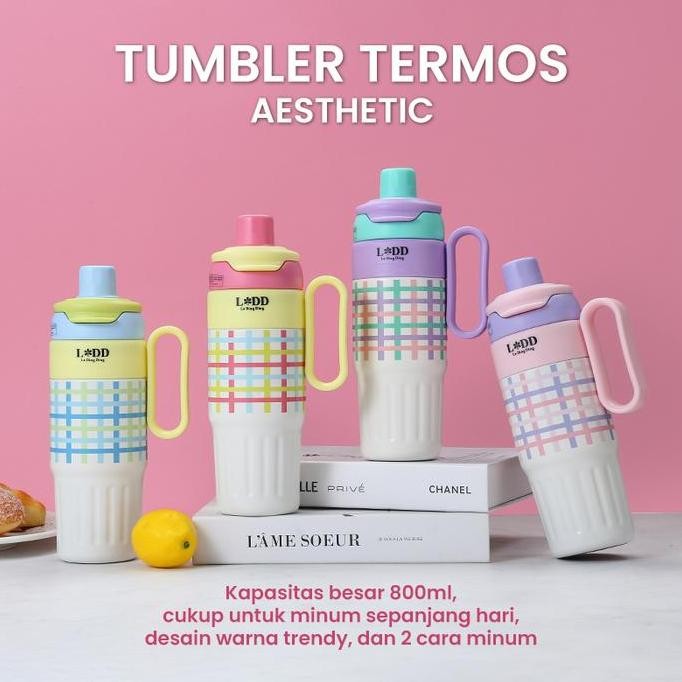 

Ldd-Tumblers Aesthetic Tumbler Tahan Panas Dingin 24 Jam Botol Minum 800Ml Termos Air Panas Sus316 Vacuum Botol Air Minum Tumbler Lucu Aesthetic Termos Air Panas Untuk Bayi Original Dan Terpercaya
