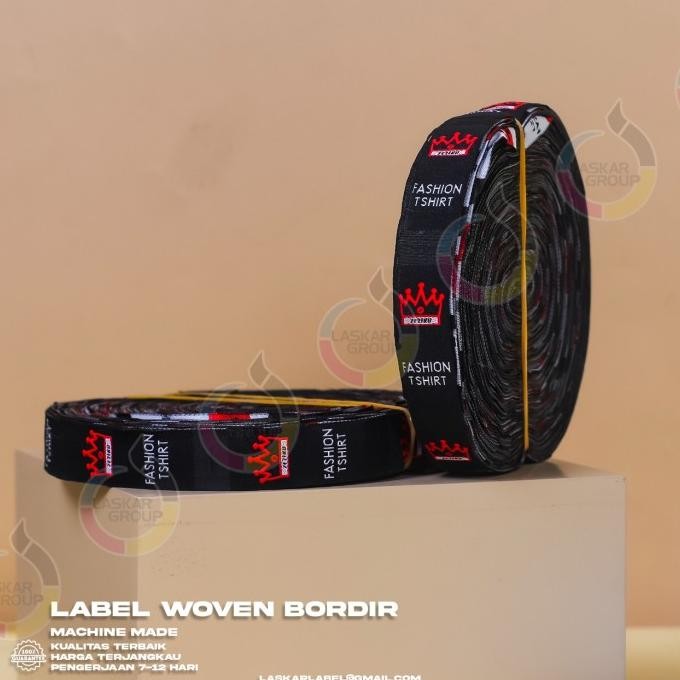 

TERMURAH 3-5 label woven bordir / label merek / label baju / label hijab custom