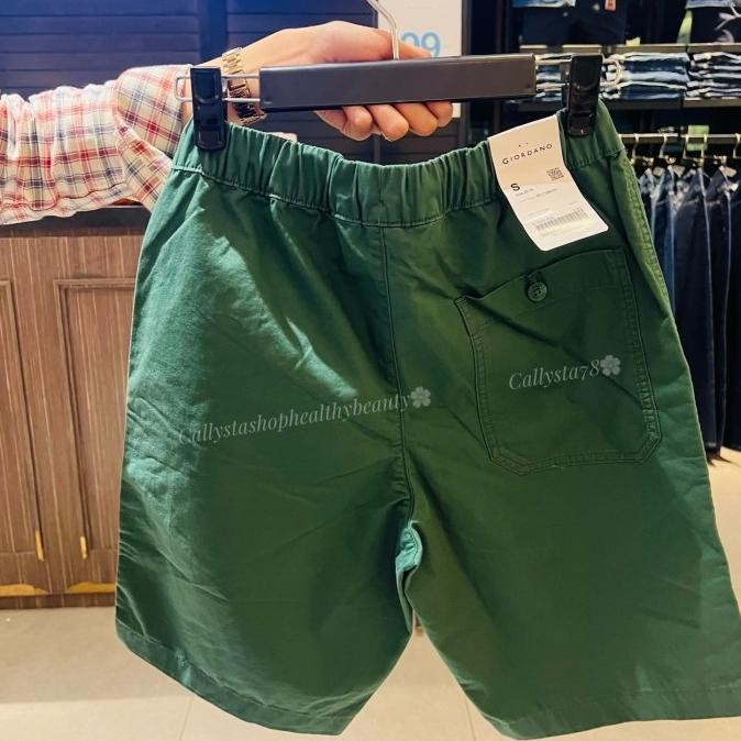 Promo Giordano Drawsting Celana Pendek Giordano Pria Signature Dark Pine