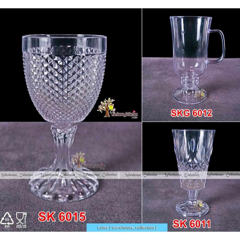Gelas Cafe // Gelas Piala Sloki Acrylic - 6011 || 6012 || 6015 Golden Sunkist / Gelas Akrilik (Anti 