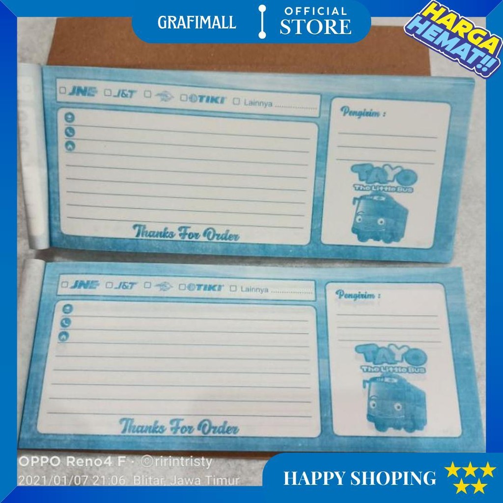 

Label Pengiriman Termurah Grosir/ Nota Pengiriman D Promo 10.10