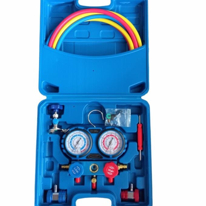 Meteran Manifold Alat Isi Freon Refrigerant Meteran Ac Mobil Lengkap Original Dan Terlaris