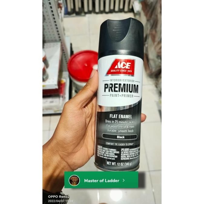 Sale Cat Semprot Besi Enamel Premium Cat Plus Primer - Hitam Doff