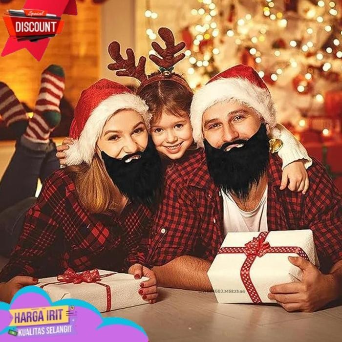 SALE JENGGOT PALSU /JENGGOT IMITASI PALSU HITAM UNTUK KOSTUM COSPLAY HALLOWEEN /FAKE BEARD PANJANG J