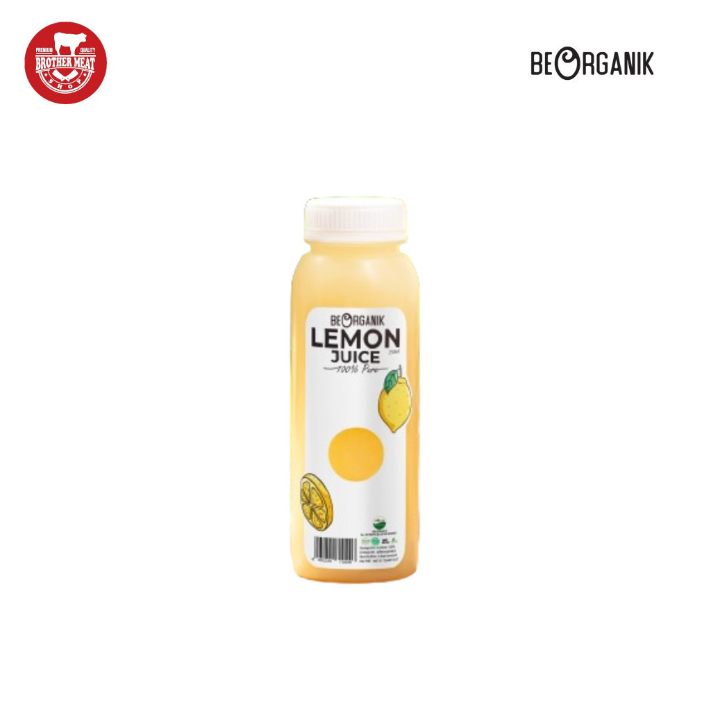 

BeOrganik Pure Lemon Juice 100% / Sari Jeruk Lemon Murni 250ml - Brothermeatshop