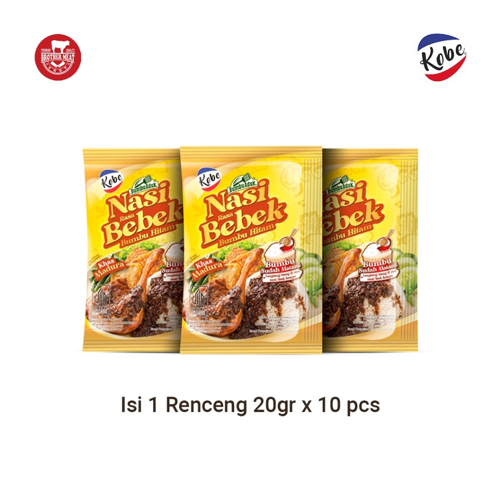 

Kobe Bumbu Aduk Nasi Rasa Bebek Bumbu Hitam 20gr x 10 - Brothermeatshop