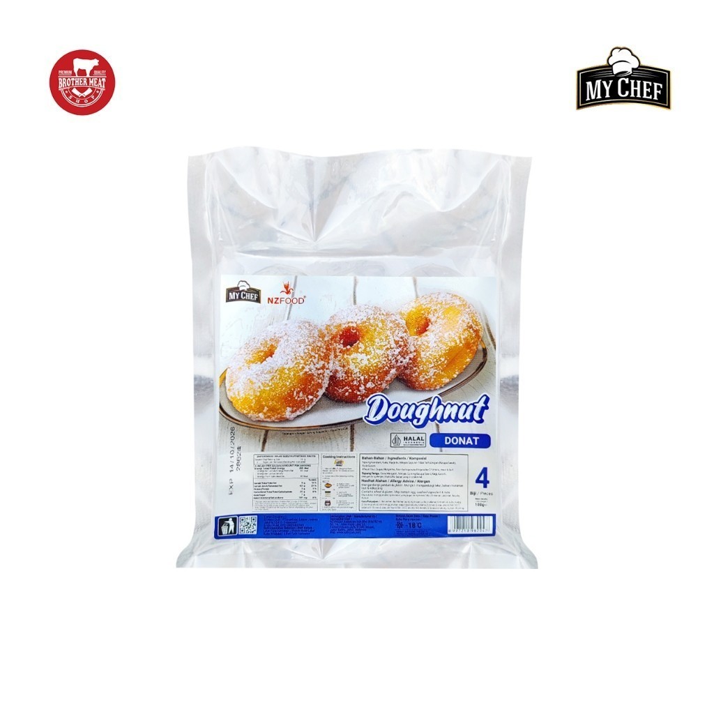 

MY CHEF Doughnut 100gr, Donat Beku isi 4 - Brothermeatshop