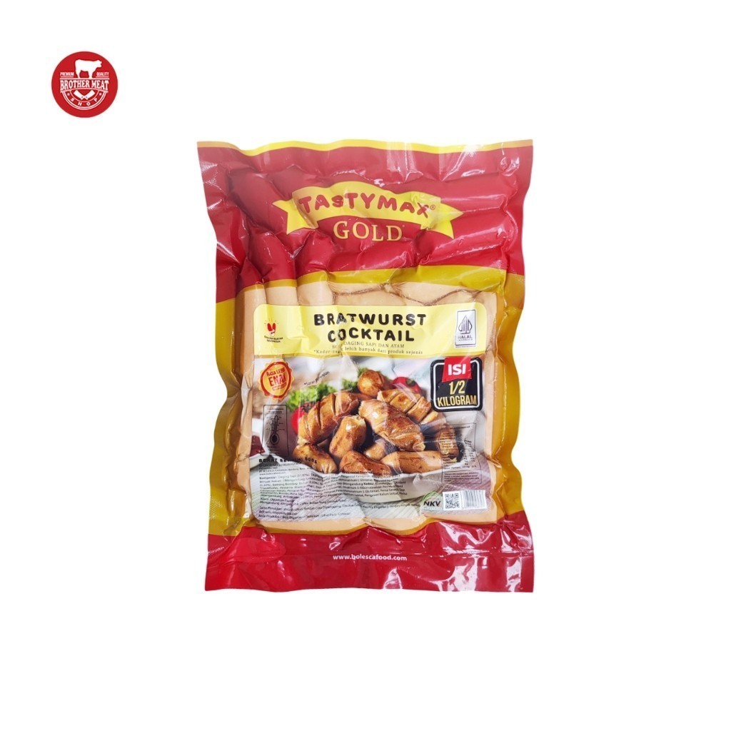 

Tasty Max Gold Bratwurst Cooktail 500gr - Brothermeatshop
