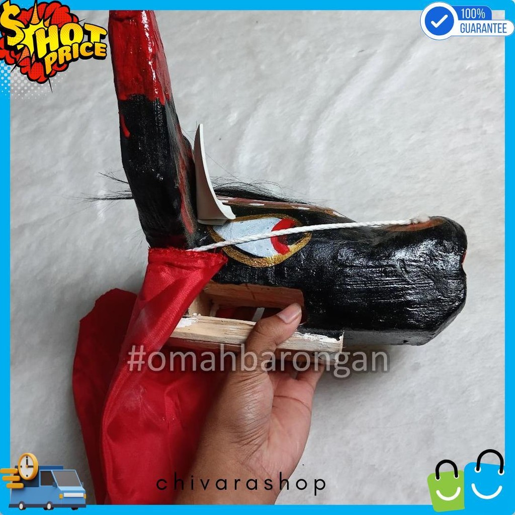 Bantengan Kayu Anak Motif Free Kemul Ukuran Tanggung (Murmer)