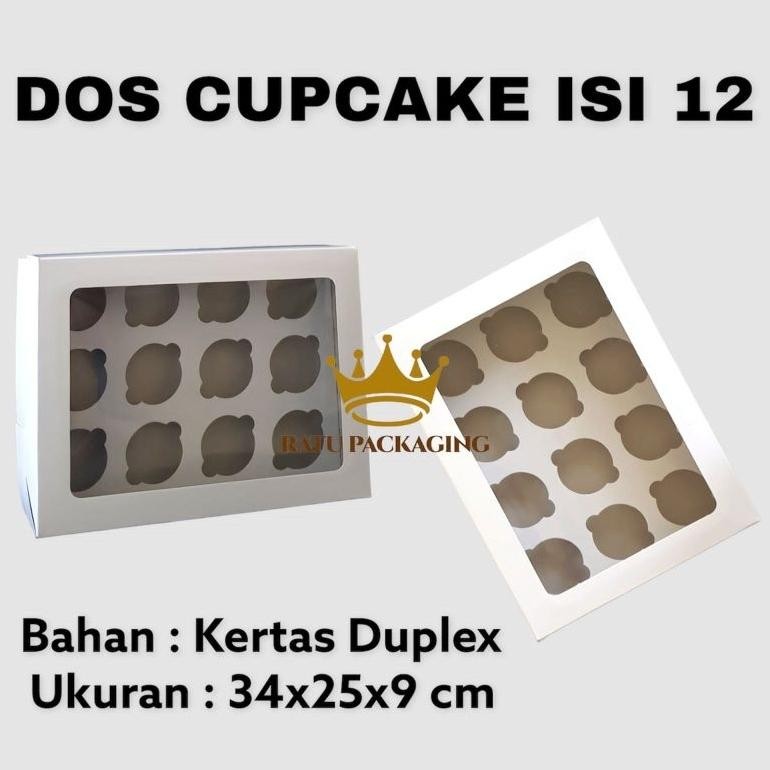 

BISA COD [10PCS] Dos DUPLEX CUPCAKE ISI 12 Kardus Box Karton Hampers Kue PJ24