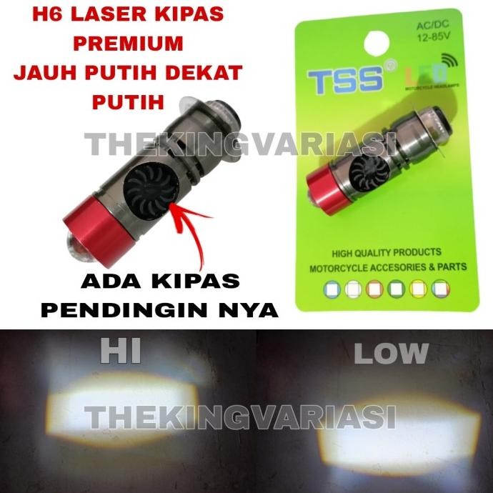 Grosir Lampu Utama Motor Led H6 Kipas Pro Laser Super Terang/Lampu Depan Motor H6 Pro Kipas Pendingi