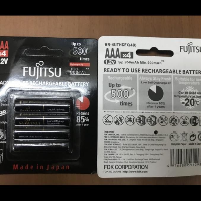 Murah Baterai Cas Fujitsu 950Mah Aaa Batre Charger A3 Fujitsu 950Mah Isi 4