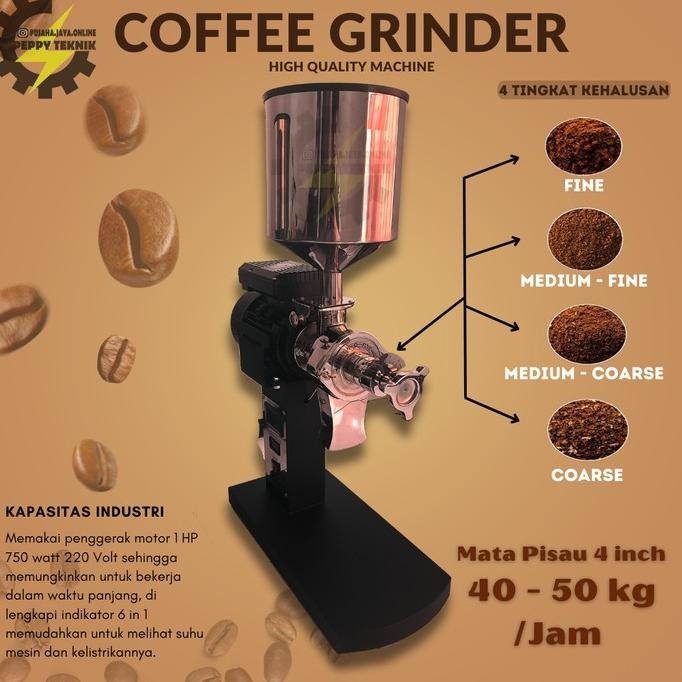 TERMURAH - Mesin Giling kopi 4inch Industri 50 kg Grinder Penepung
