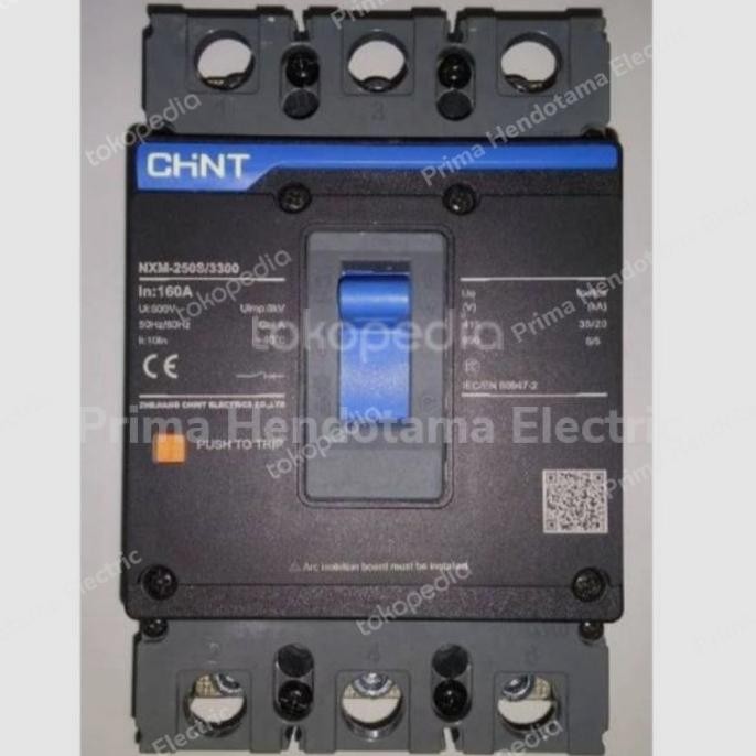 HARGA DISC - MCCB CHINT 160A/3P NXM-250S/3300 | Breaker CHINT 160A 3 Pole