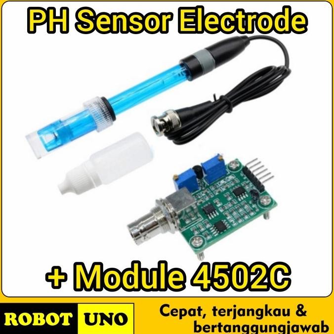 HARGA DISC - PH Sensor Electrode + Module 4502C Sensor PH PH-4502C
