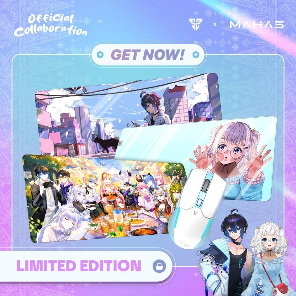 KOM Fantech X MAHA5 Exclusive Limited Edition Mouse Gaming Wireless Mousepad Deskmat TERLARIS