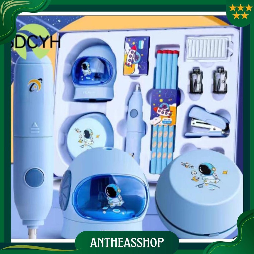 

Sdcyh Electric Stationery Set / Set Alat Tulis Elektrik Rautan Penghapus Vacuum Pensil 11 In 1 Promo 4.4