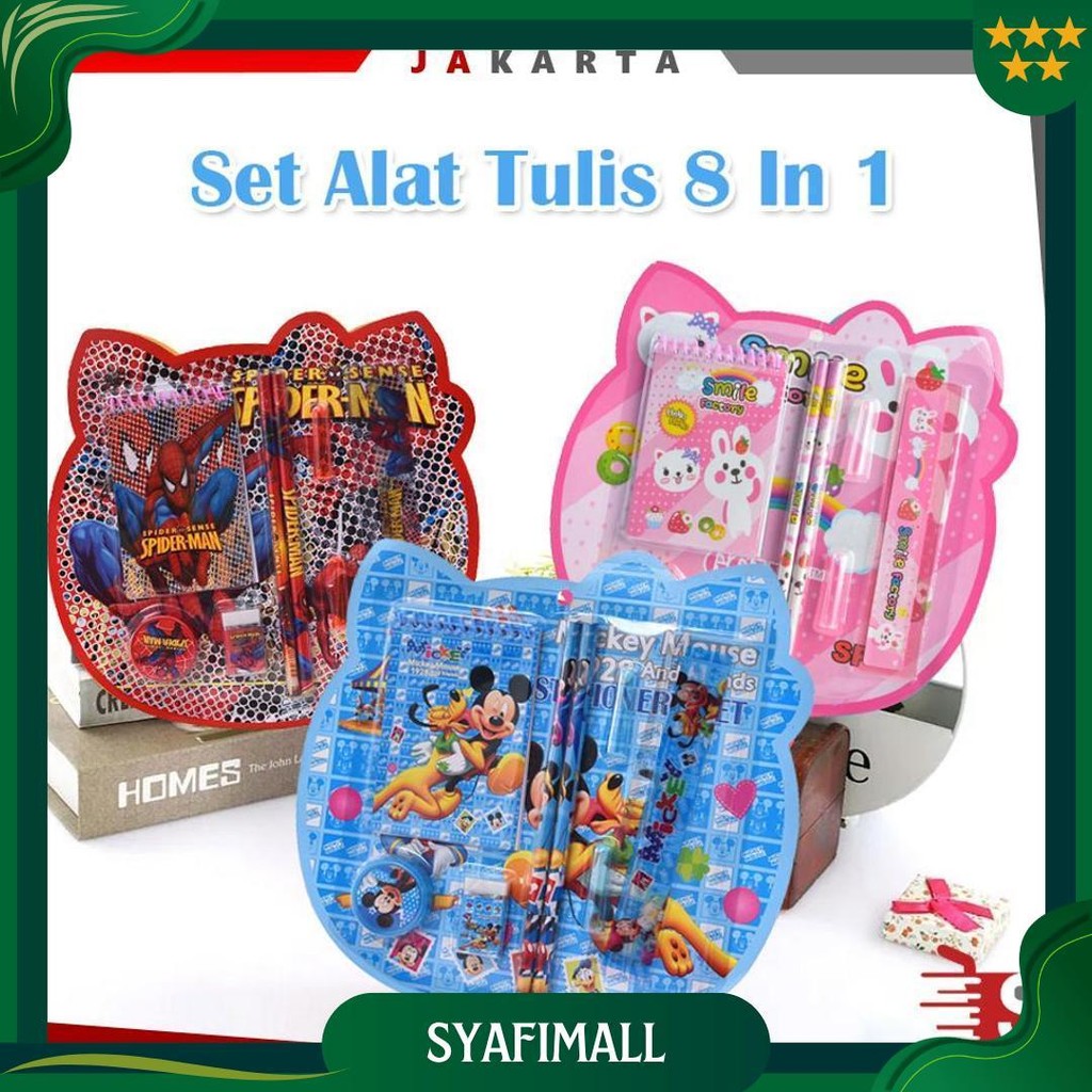 

Osm Jkt S5931 Stationary Set Karakter Kartun / Set Alat Tulis 8 In 1 / Set Alat Tulis Kartun Lucu / Stationery Set 8 In 1 Lucu Best Seller