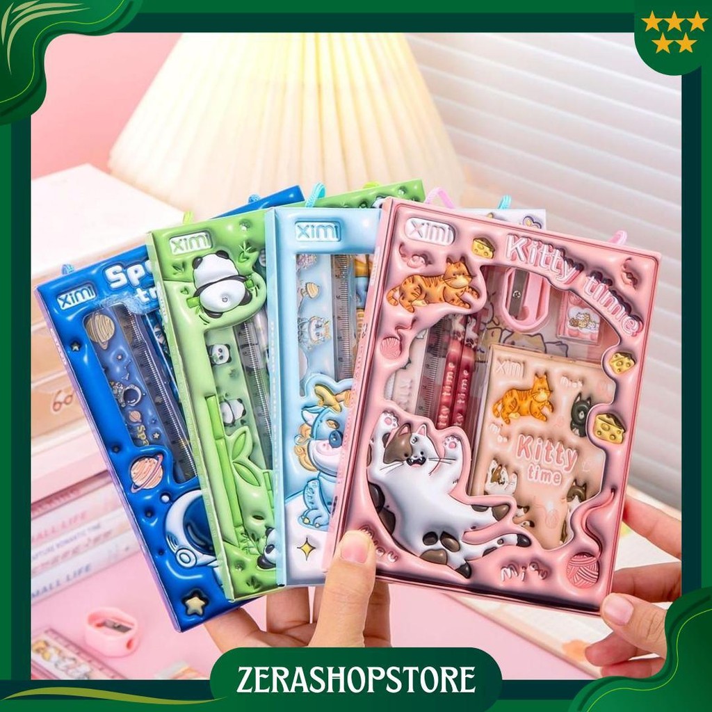 

[Karakterku] Set Alat Tulis Anak Sekolah Siswa Paket Lengkap Stationery Motif Lucu Pensil Kotak Pensil Cute Stationery Untuk Hadiah Souvenir Murah Terbaru Studyset-Ximi Promo