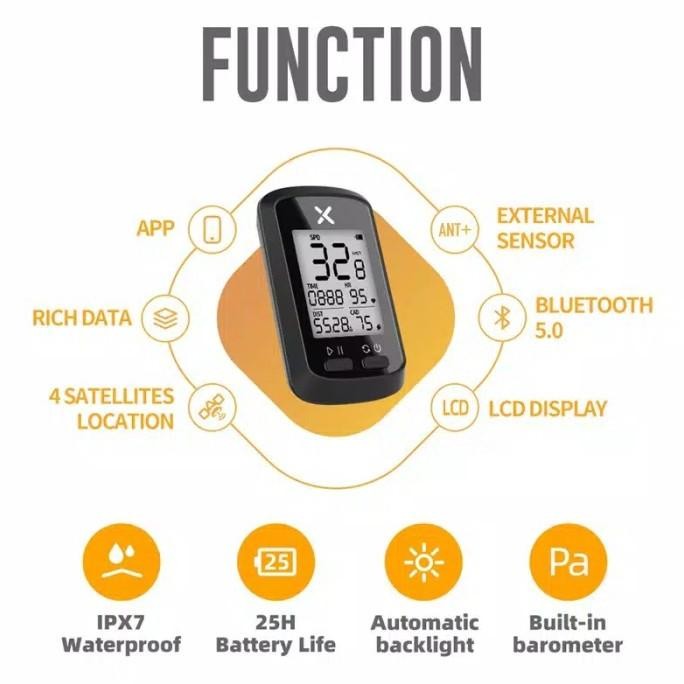 Spedometer Sepeda Xoss G+ Smart Gps Bike Computer