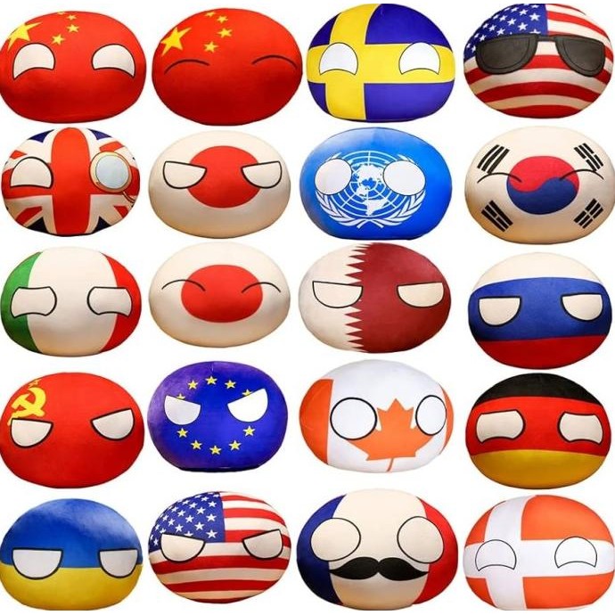 Boneka Bola Dunia Boneka Country ball 10CM 30CM ZEC Hadiah Ulang Tahun