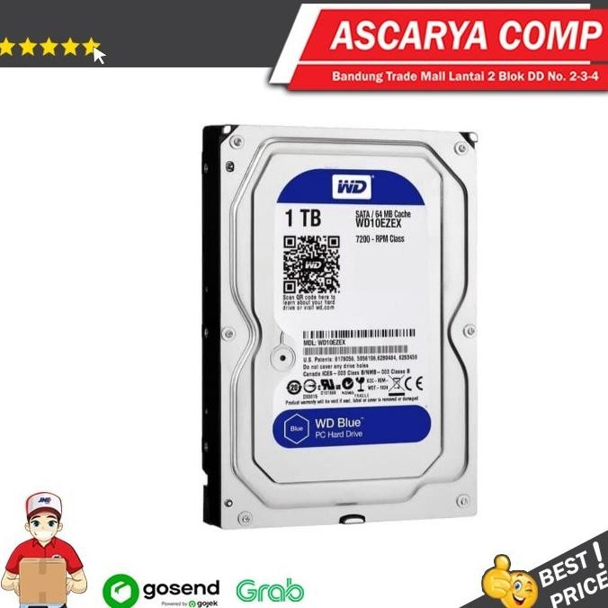 Wd Caviar Blue 1 Tb 64Mb Sata3 / Hdd / Hardisk Internal 1Tb - Grs 1Thn Original Dan Terpercaya