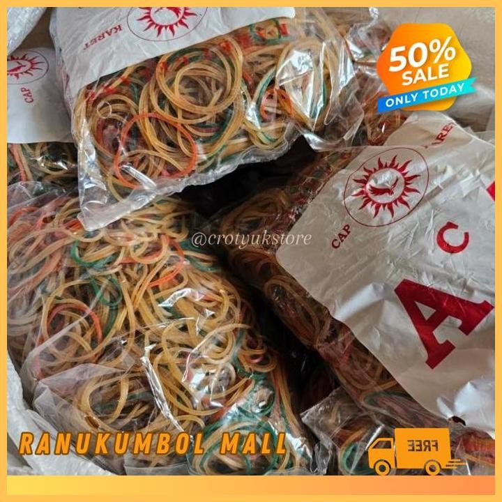 

500GR KARET PENTIL KUAT TIDAK MUDAH PUTUS KARET GELANG PENTIL RANU KUMBOL MALL BEST SELLER!