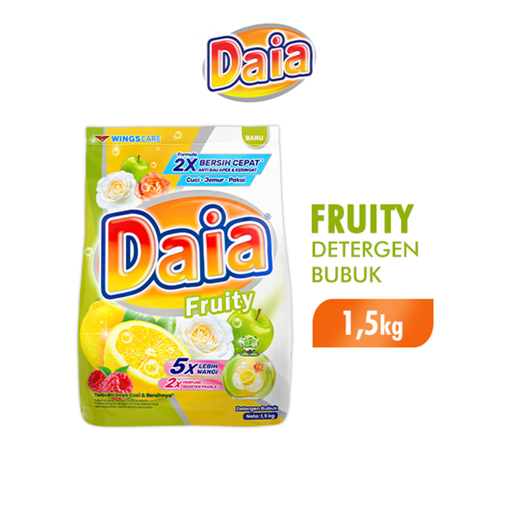 Daia Detergen Bubuk Fruity 1,5 kg