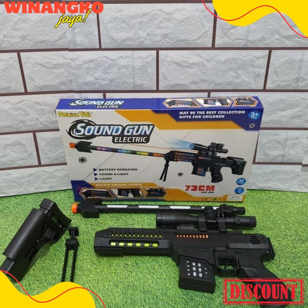 Mainan Anak Sound Gun Electric Mainan Temak Laser Mainan Tembakan Anak Flash Sale Diskon Hingga 70%
