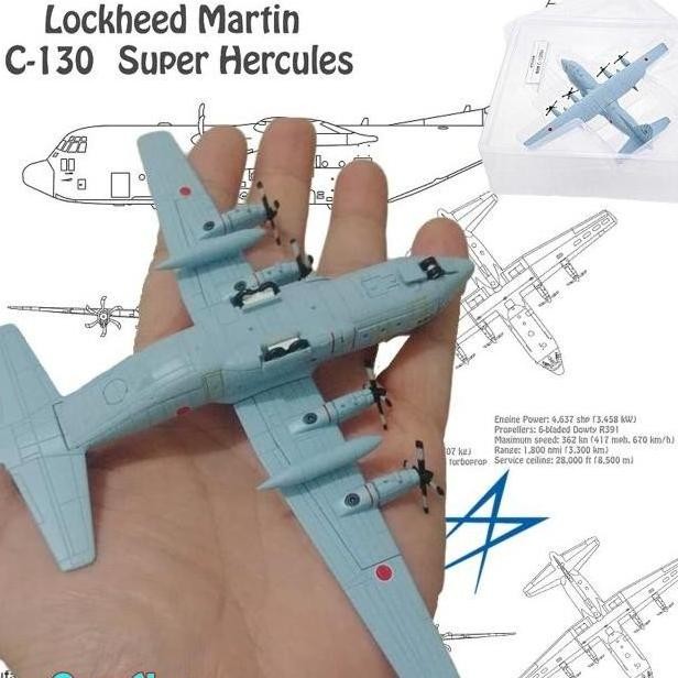 Miniatur Pesawat C-130H Hercules Jasdf Aircraft 1:250 Diecast