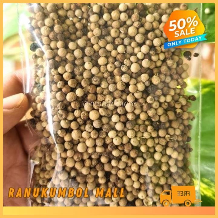 

100GR BIJI MERICA PUTIH KUALITAS BAGUS BIJI LADA PUTIH RANU KUMBOL MALL DIJAMIN GRATIS ONGKIR!!!