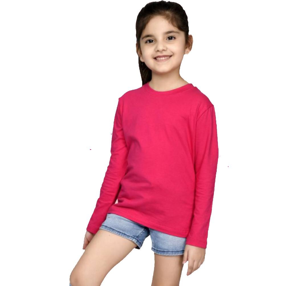 Kaos Lengan Panjang Warna Pink Fanta Polos Untuk Anak Dan Dewasa O Neck Unisex Cowok Cewek Cotton Co