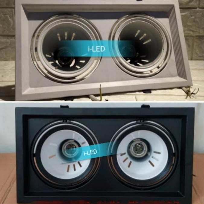 NEW Kap Lampu Par 30 2 Lubang 2L E27 Tanam Plafon Downlight Par30 2 Mata