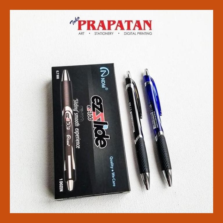 

[ PERALATAN LUKIS / GAMBAR ] PULPEN NDM EZSLIDE EZ-100 0.7MM / BULPEN / GEL PEN COD