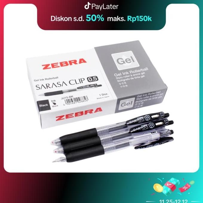 

Zebra Pulpen Gel Sarasa 05, 07, 1.0 (1 Lusin) = 12 Pcs